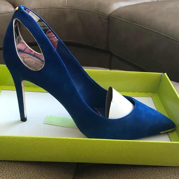 Ted Baker Women Size 9 Blue Suede High 